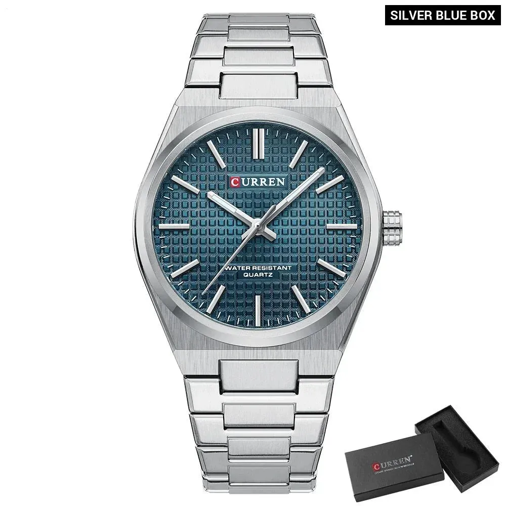 Casual Minimalista Quartz Men's Watches Fashion Business Stainless Steel Band Wristwatches Male Clock