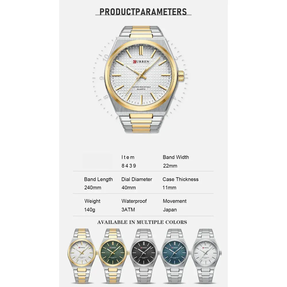 Casual Minimalista Quartz Men's Watches Fashion Business Stainless Steel Band Wristwatches Male Clock