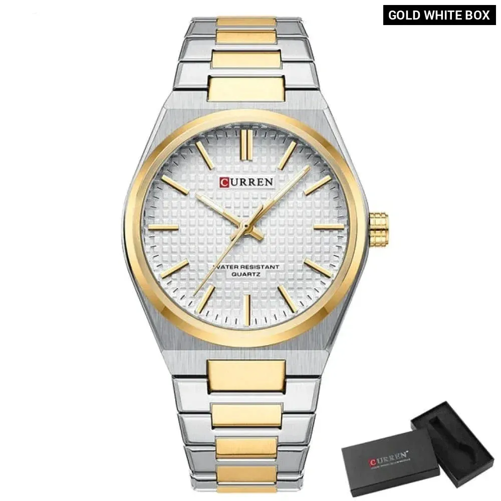 Casual Minimalista Quartz Men's Watches Fashion Business Stainless Steel Band Wristwatches Male Clock