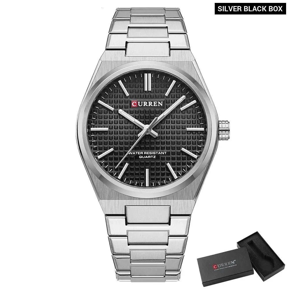 Casual Minimalista Quartz Men's Watches Fashion Business Stainless Steel Band Wristwatches Male Clock