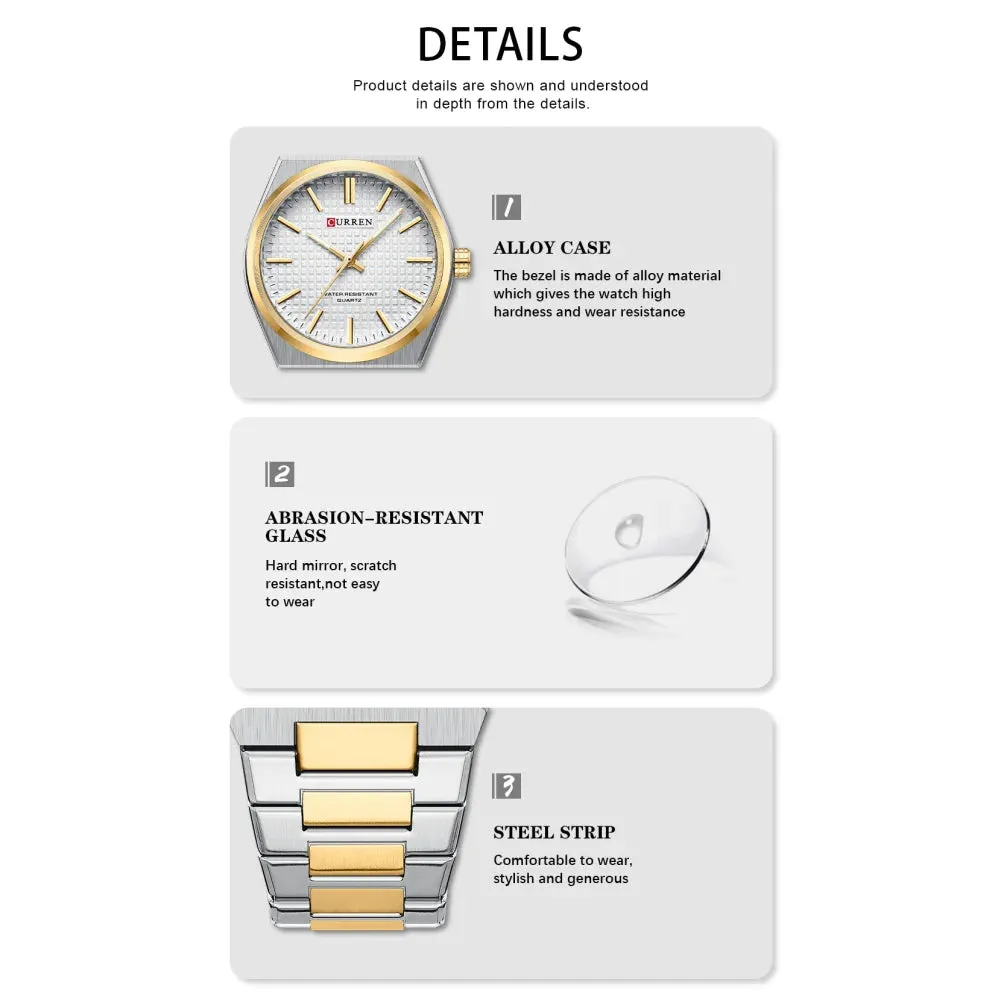 Casual Minimalista Quartz Men's Watches Fashion Business Stainless Steel Band Wristwatches Male Clock