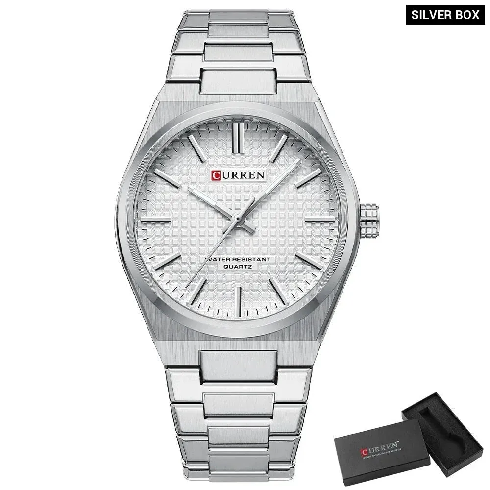 Casual Minimalista Quartz Men's Watches Fashion Business Stainless Steel Band Wristwatches Male Clock