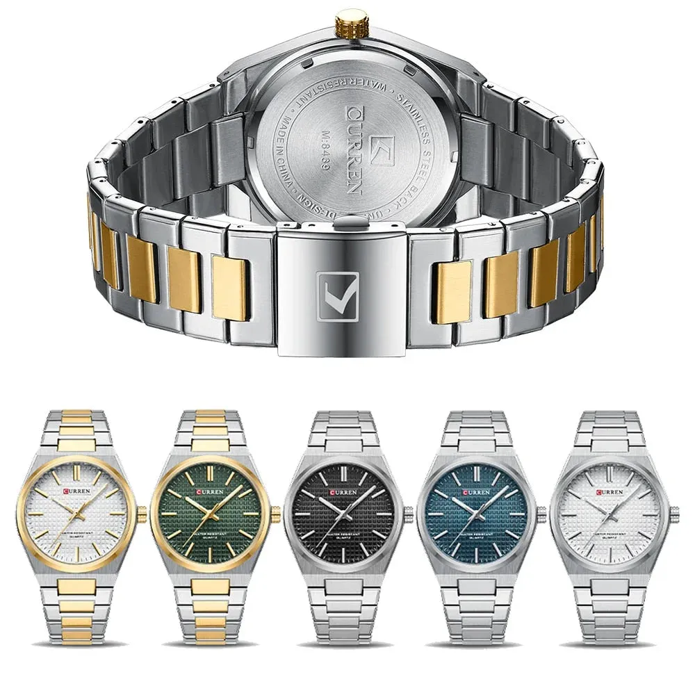 Casual Minimalista Quartz Men's Watches Fashion Business Stainless Steel Band Wristwatches Male Clock