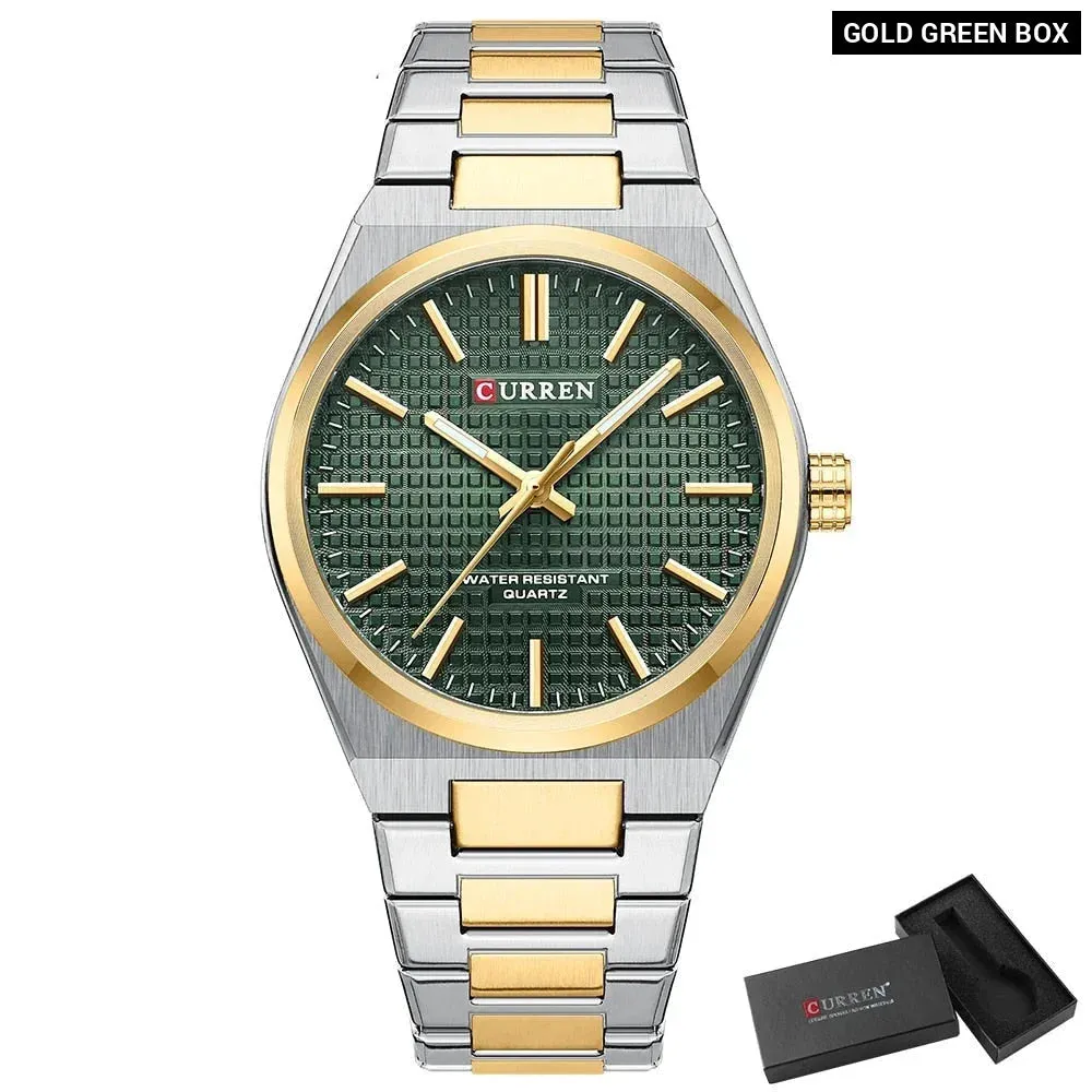 Casual Minimalista Quartz Men's Watches Fashion Business Stainless Steel Band Wristwatches Male Clock
