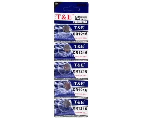 Cell Battery 5pc - Size Cr1216 X 5 Units