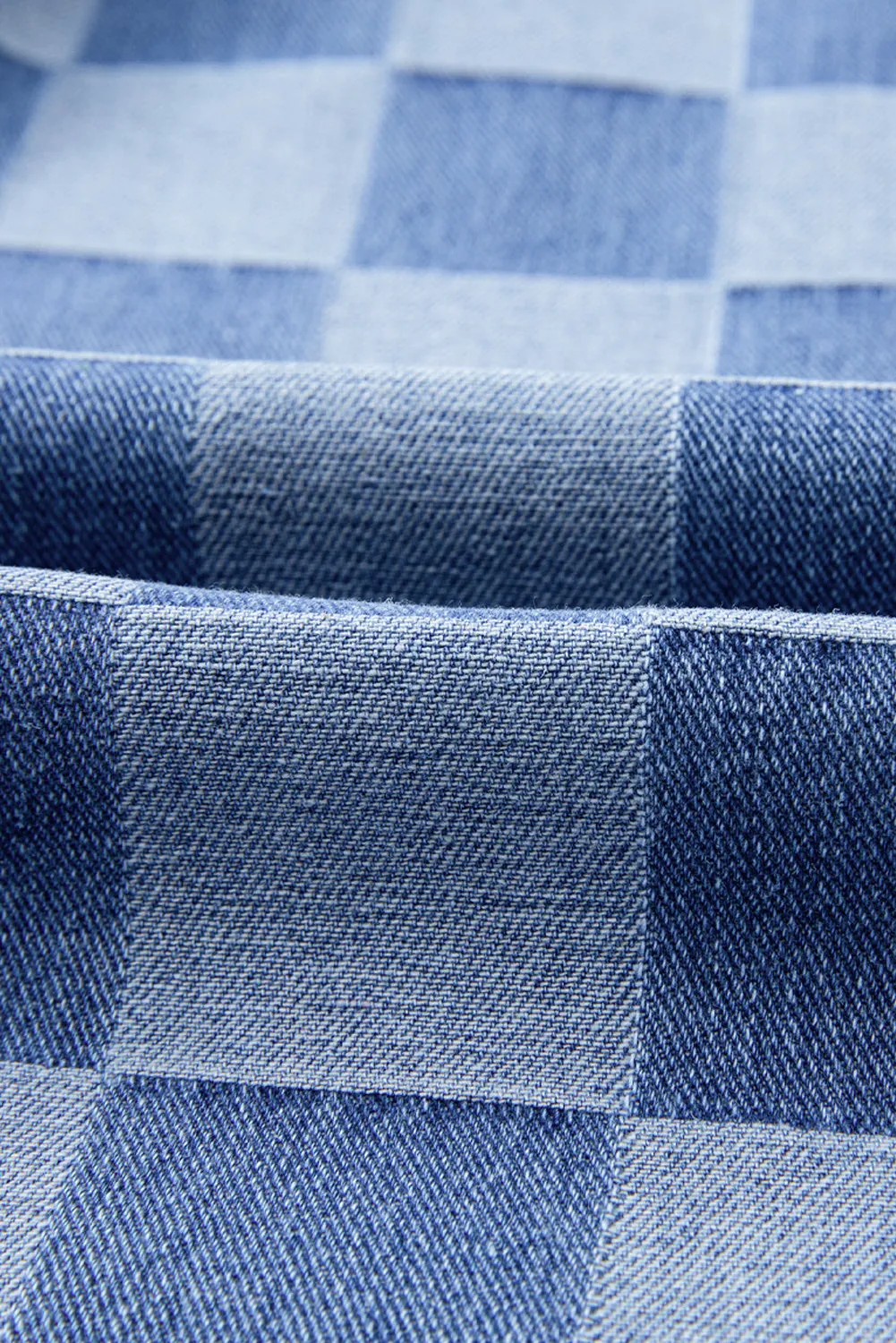 Checkered Wide Leg Jeans (online only)