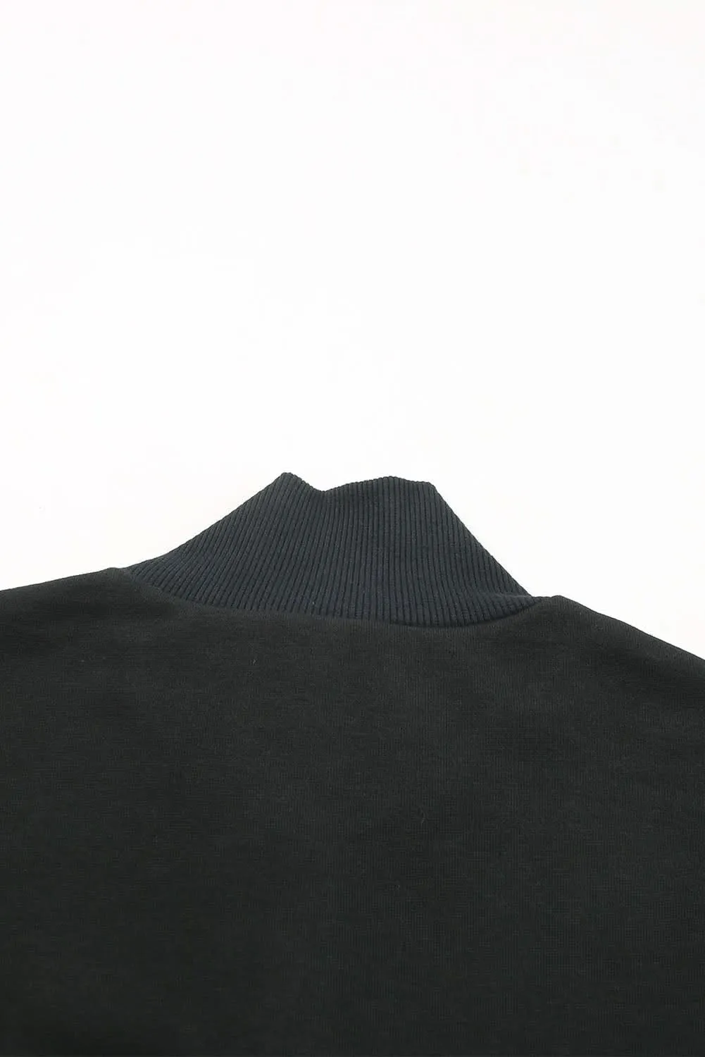 Chic black henley top & shorts set