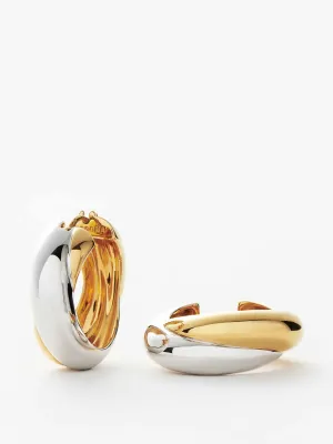 Chunky entwine mini hoop earrings