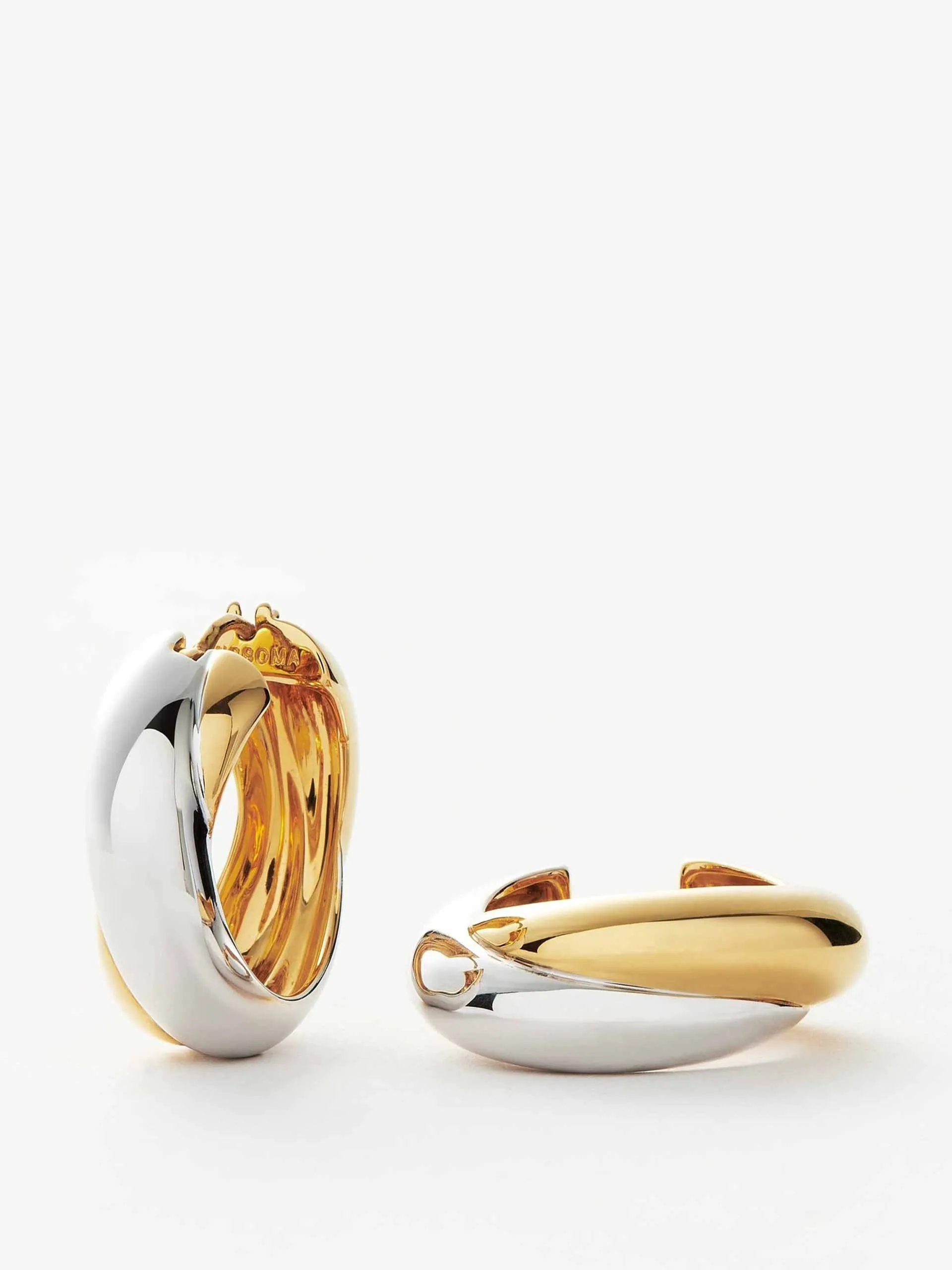 Chunky entwine mini hoop earrings
