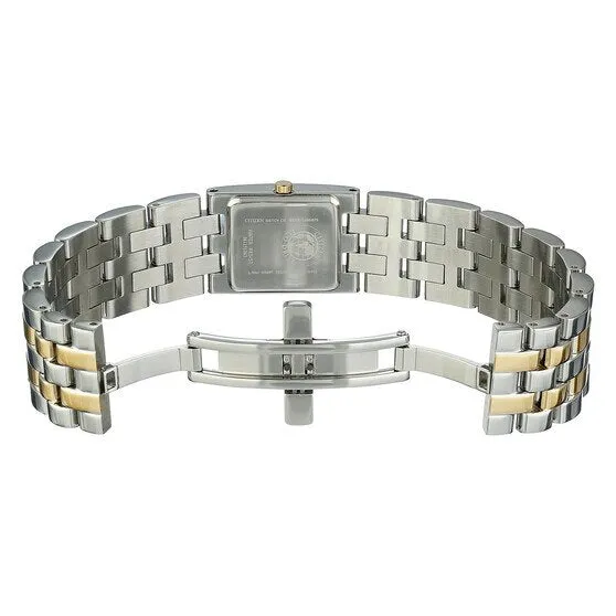 Citizen Women's EX1304-51A Eco-Drive Jolie Rectangle Case Two Tone Watch
