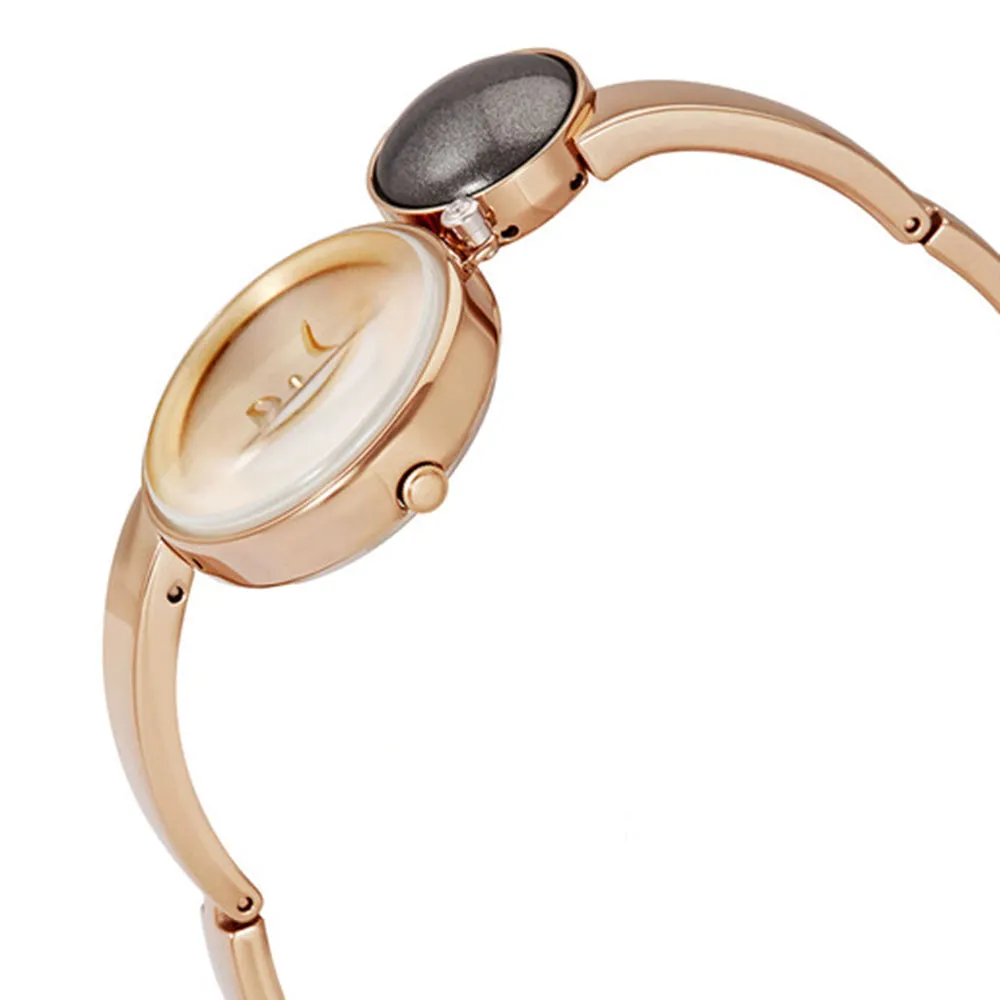 Citizen Womens L Ambiluna Rose Gold Stainless Steel Case Pink Dial Round Watch - EW5493-85X