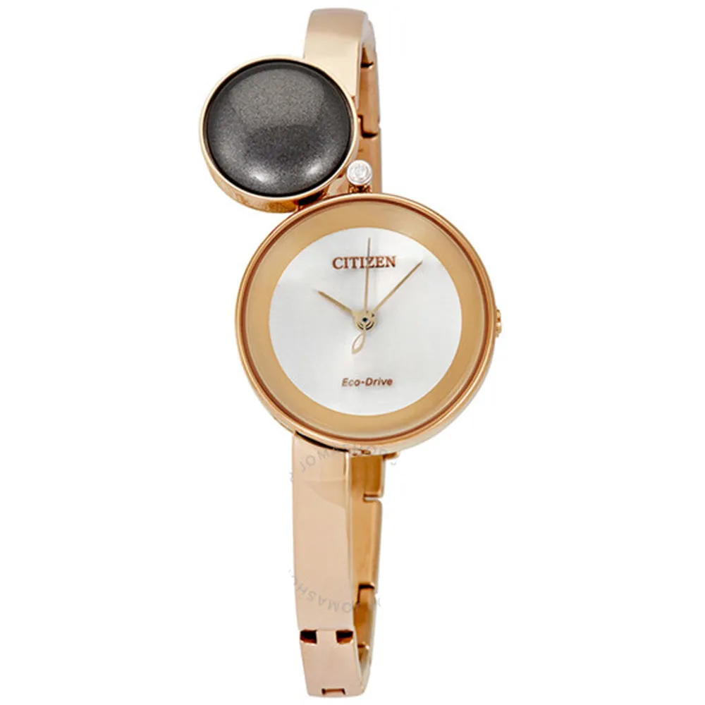 Citizen Womens L Ambiluna Rose Gold Stainless Steel Case Pink Dial Round Watch - EW5493-85X