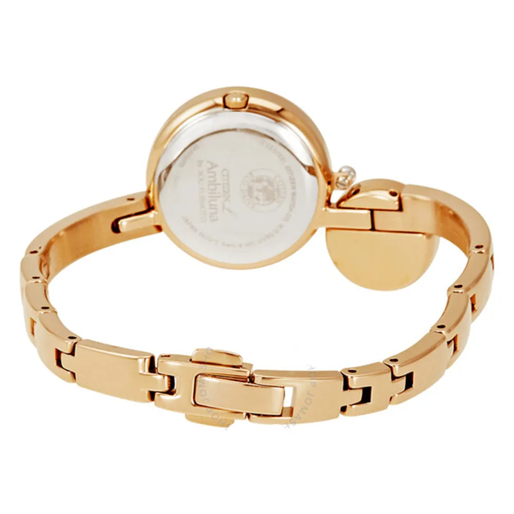 Citizen Womens L Ambiluna Rose Gold Stainless Steel Case Pink Dial Round Watch - EW5493-85X
