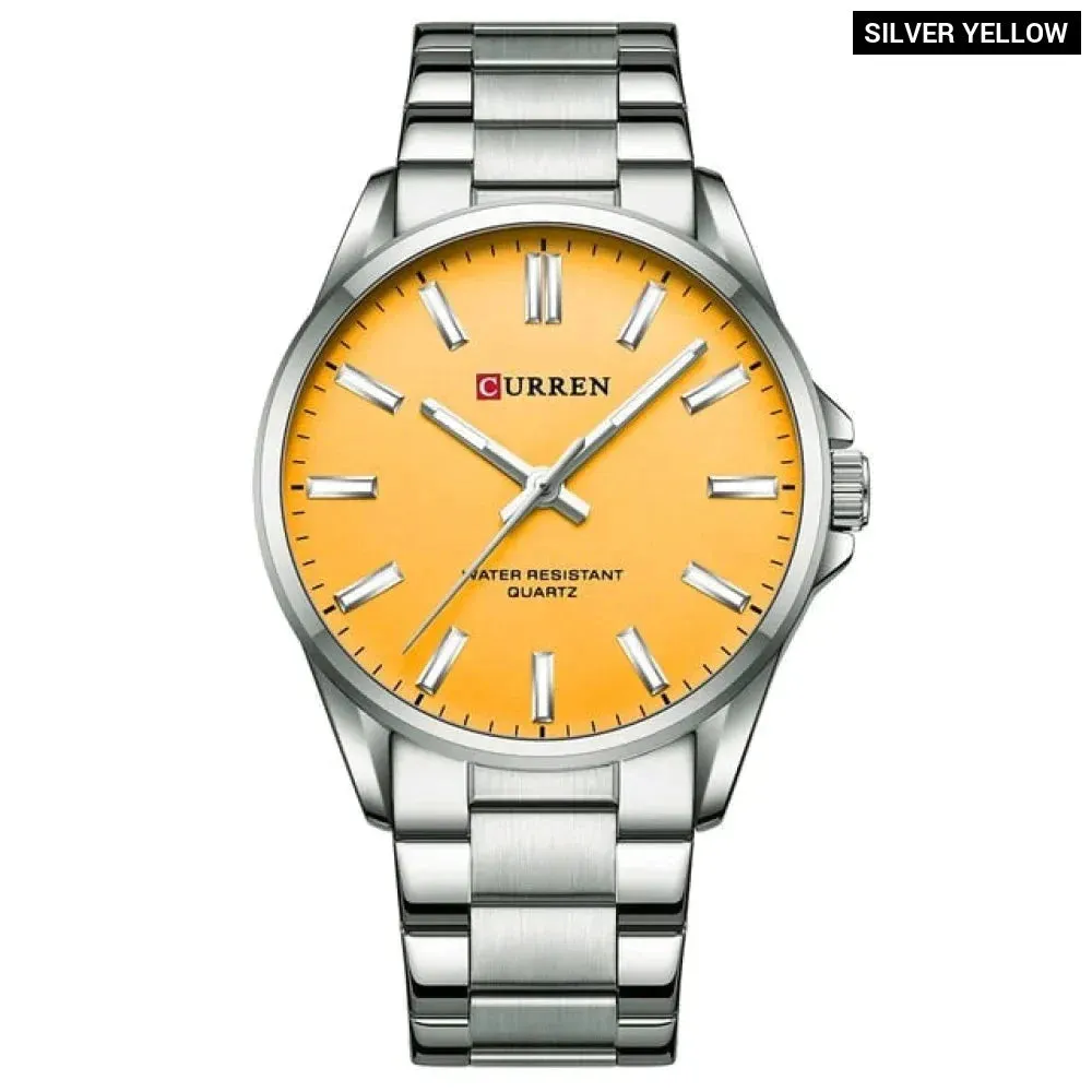 Classic Fashion Brand Watches for Men Business Quartz Luminous Hands Wristwatches with Stainless Steel Strap