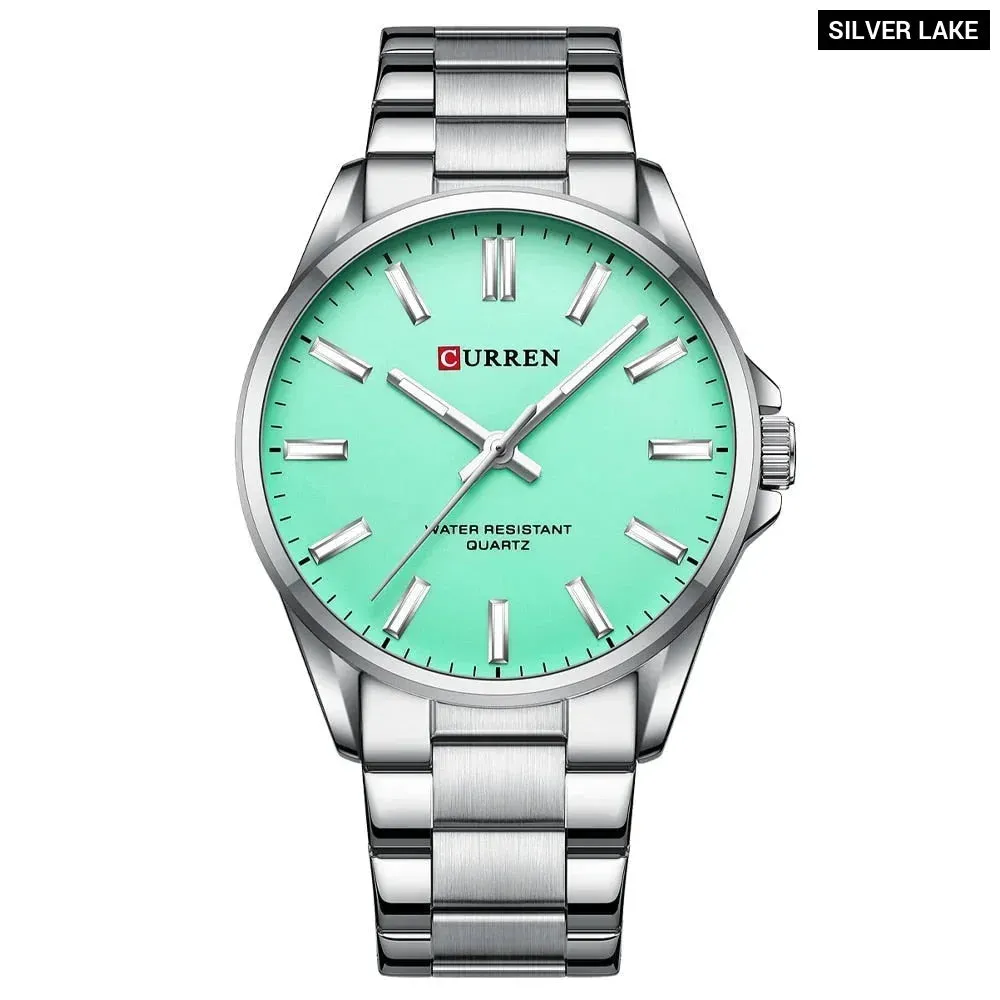 Classic Fashion Brand Watches for Men Business Quartz Luminous Hands Wristwatches with Stainless Steel Strap