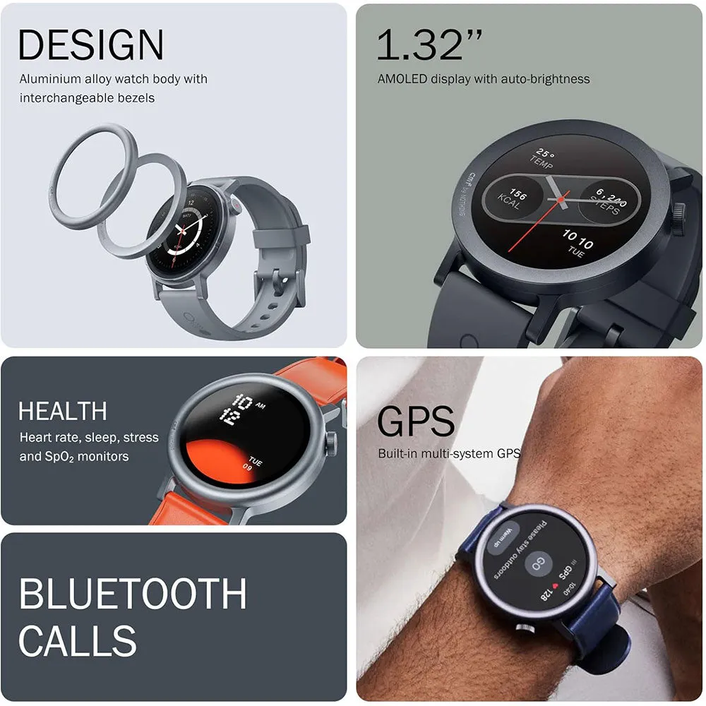CMF Watch Pro 2 D398 Smart Watch (45mm - GPS) Ash Gray Metal Case With Ash Gray Silicon Strap