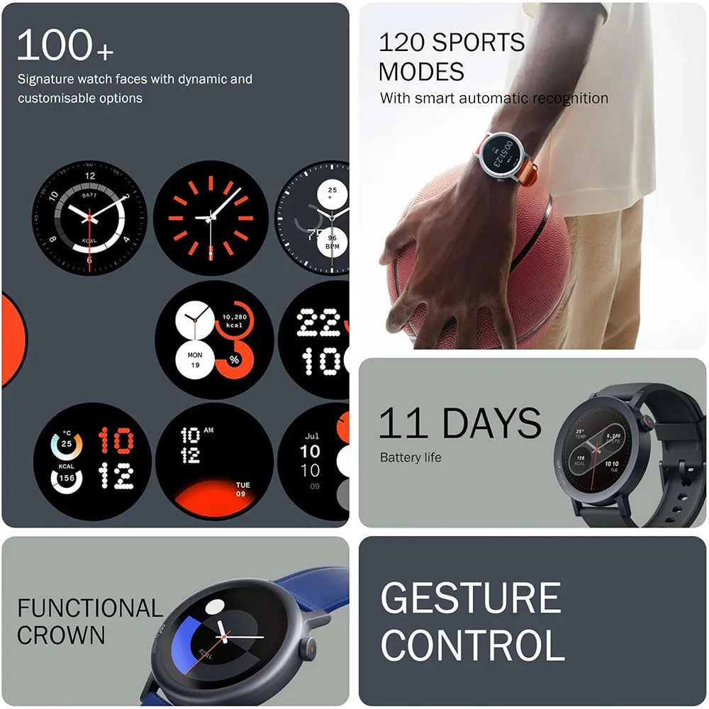 CMF Watch Pro 2 D398 Smart Watch (45mm - GPS) Ash Gray Metal Case With Ash Gray Silicon Strap