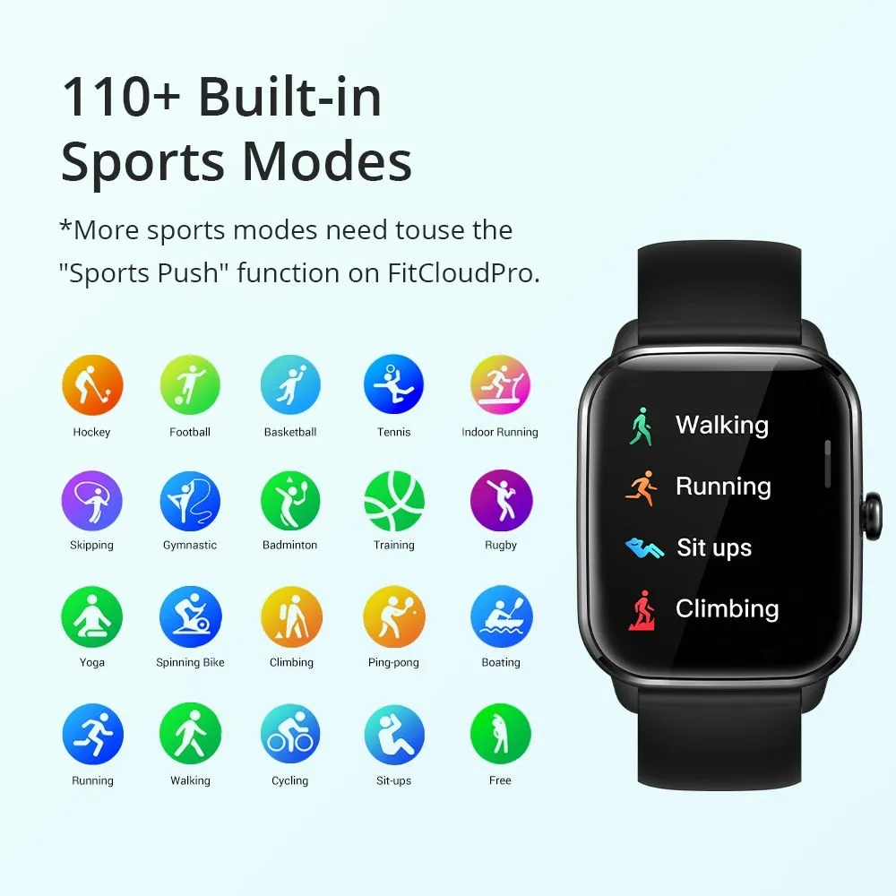 COLMI C61 Smartwatch 1.9 inch Full Screen Bluetooth Calling Heart Rate Sleep Monitor 100  Sport Models Smart Watch For Men Women