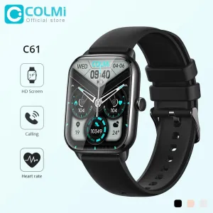 COLMI C61 Smartwatch 1.9 inch Full Screen Bluetooth Calling Heart Rate Sleep Monitor 100  Sport Models Smart Watch For Men Women
