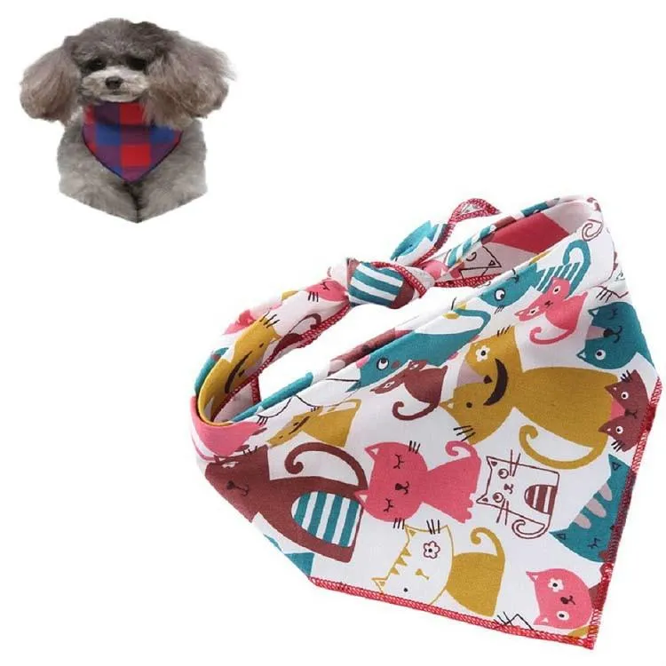 Cotton Cartoon Print Pet Saliva Towel - Size S 58X41X41Cm