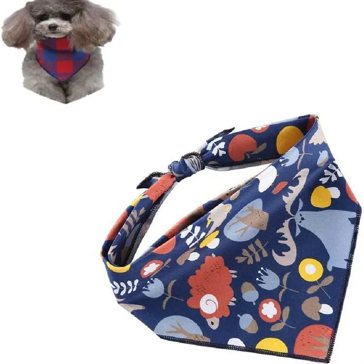 Cotton Cartoon Print Pet Saliva Towel - Size S 58X41X41Cm