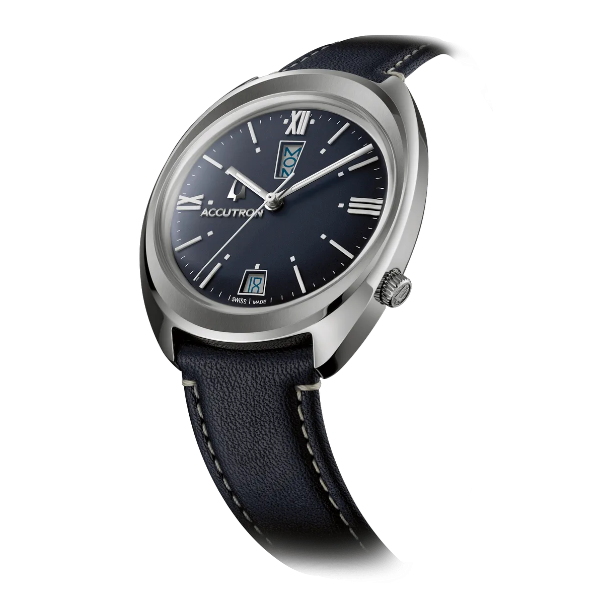 Date And Day "Q" Watch - Blue