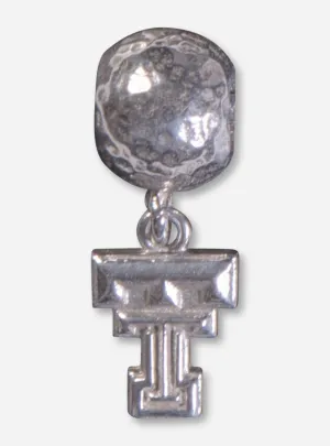 DaynaU Texas Tech Red Raiders Double T Hammered Charm Bead