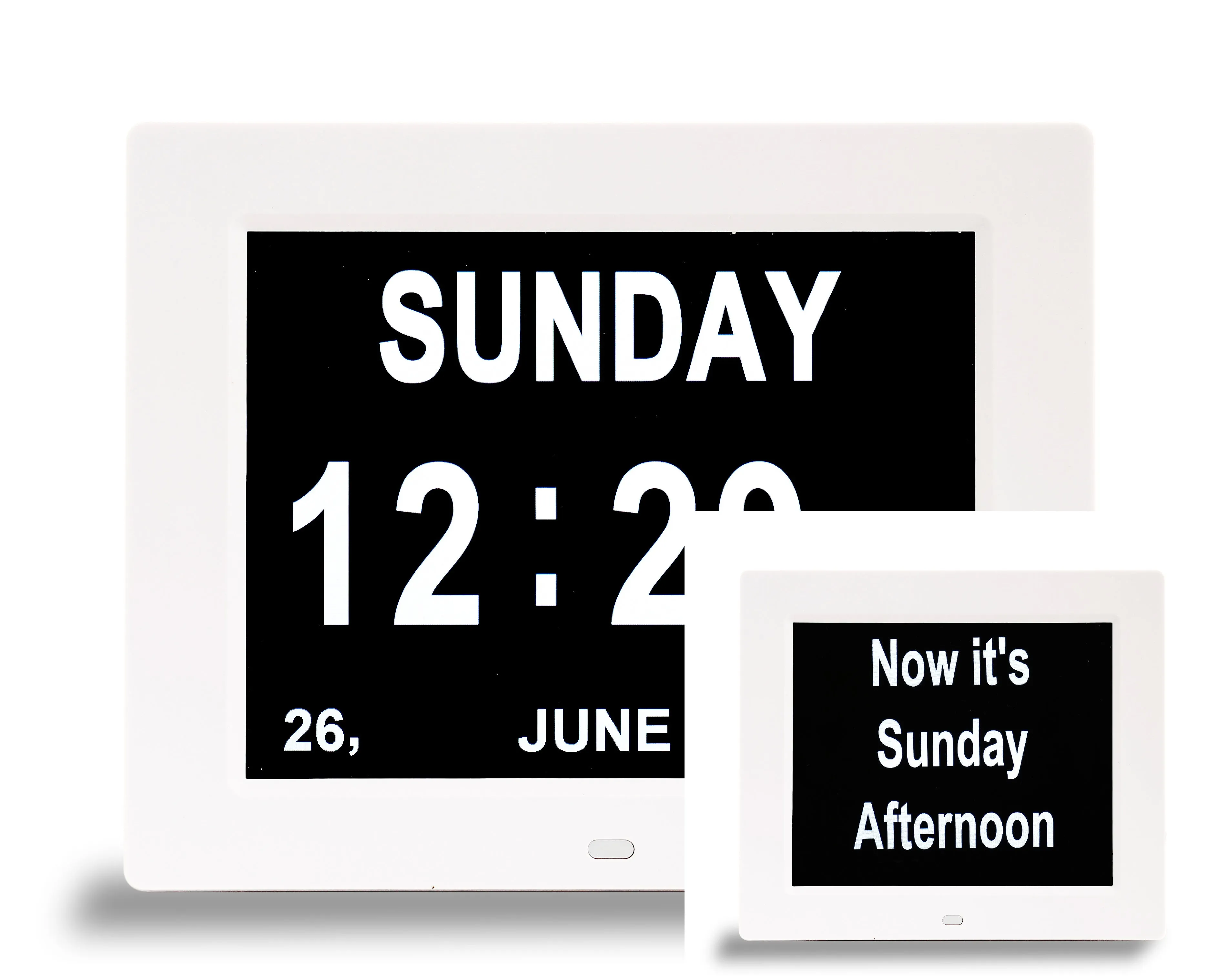 Dual-display dementia day clock