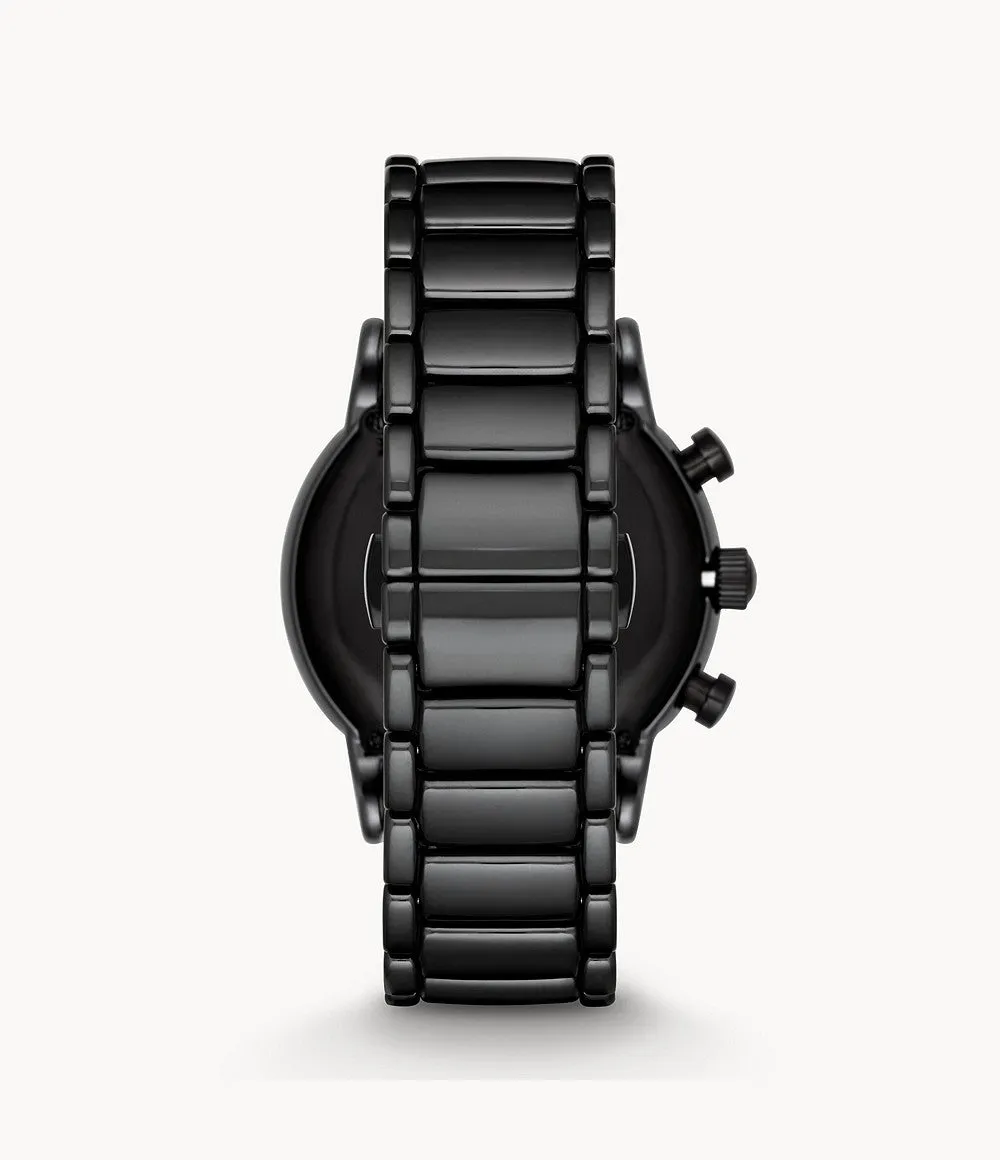 Emporio Armani Men’s Chronograph Quartz Stainless Steel Black Dial 43mm Watch AR1509