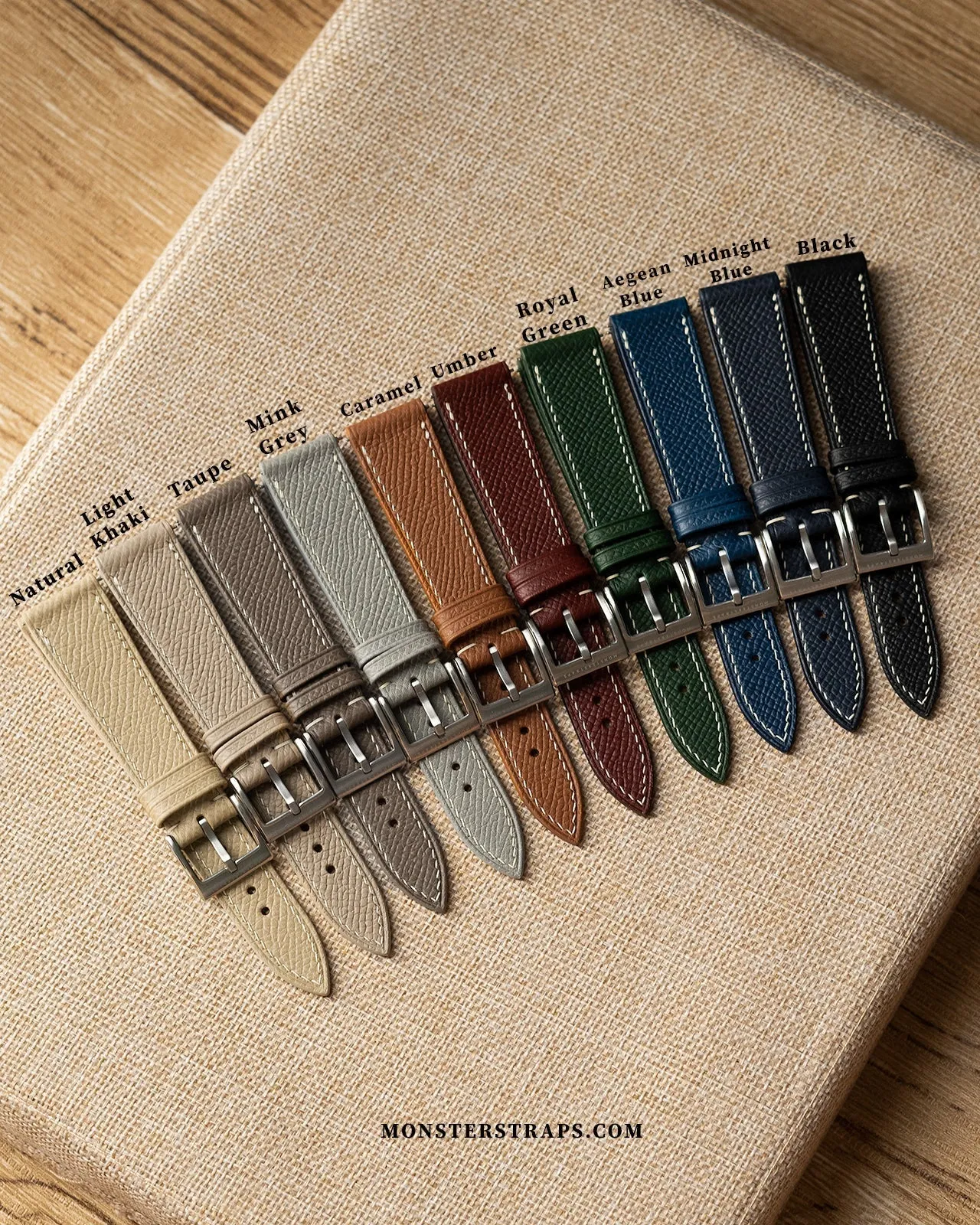Epsom Leather Strap (Steel Grey)
