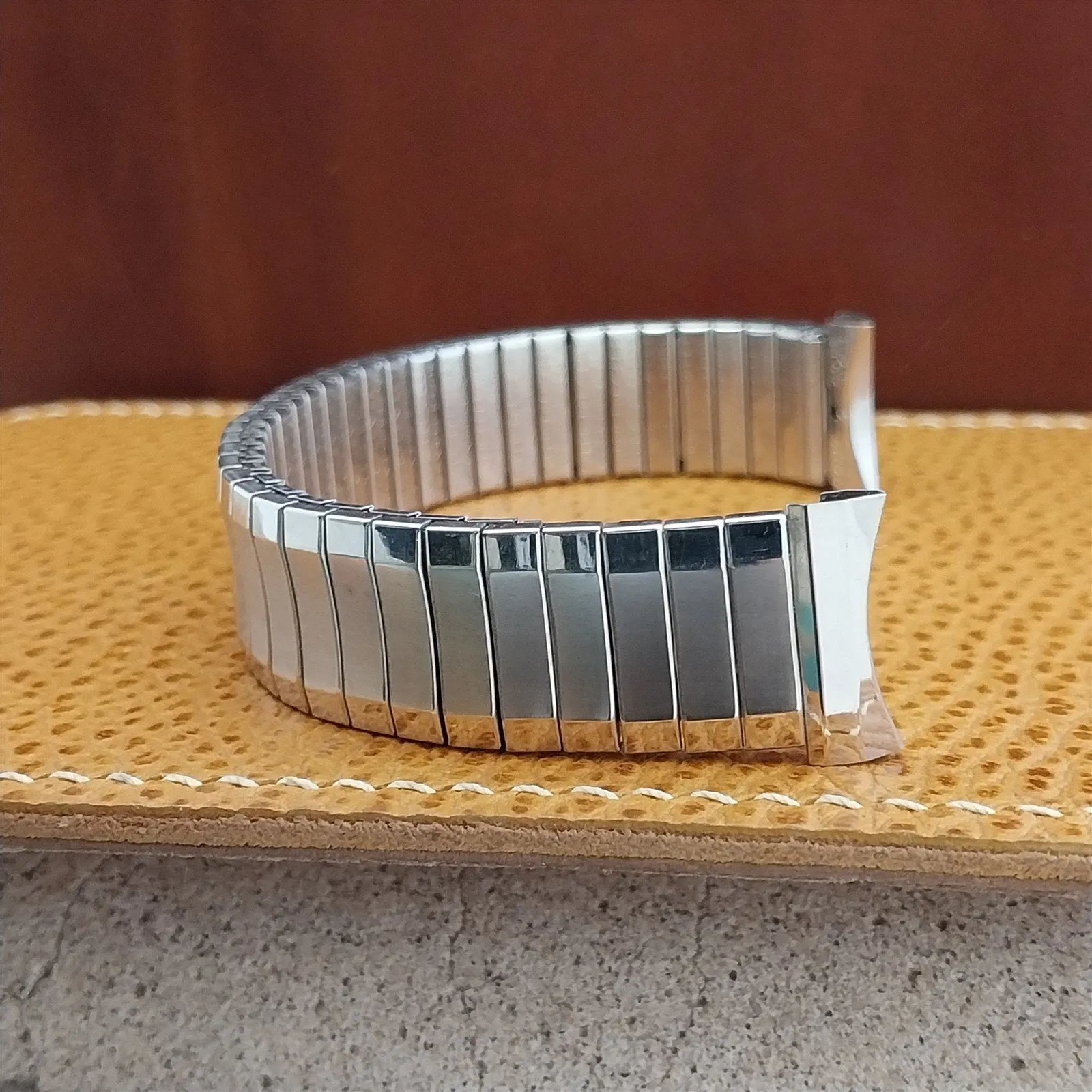Flex-Let USA Stainless Steel Super-Flex Expansion 17mm Vintage Watch Band nos