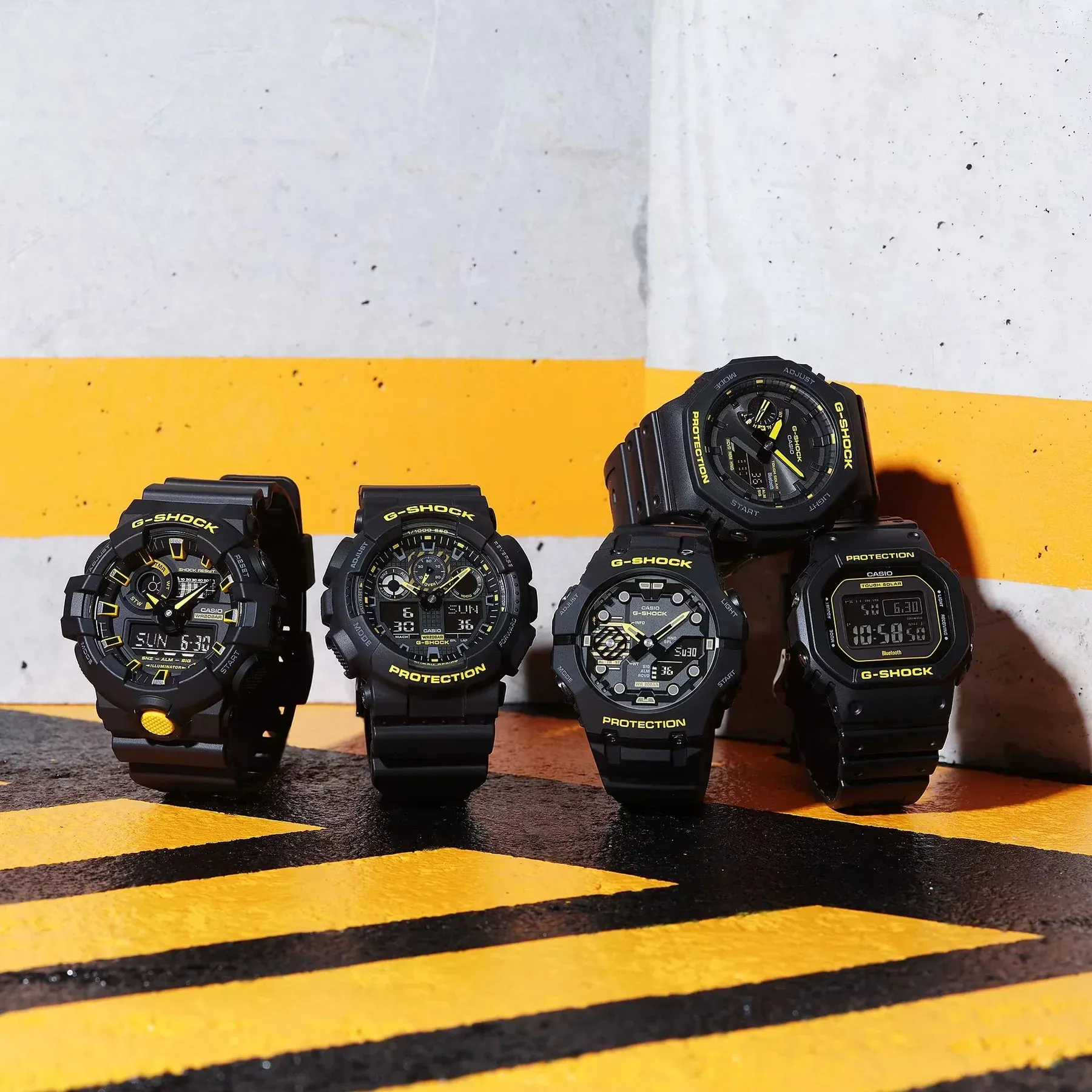 G-Shock Black & Yellow Caution Series GAB001CY-1A