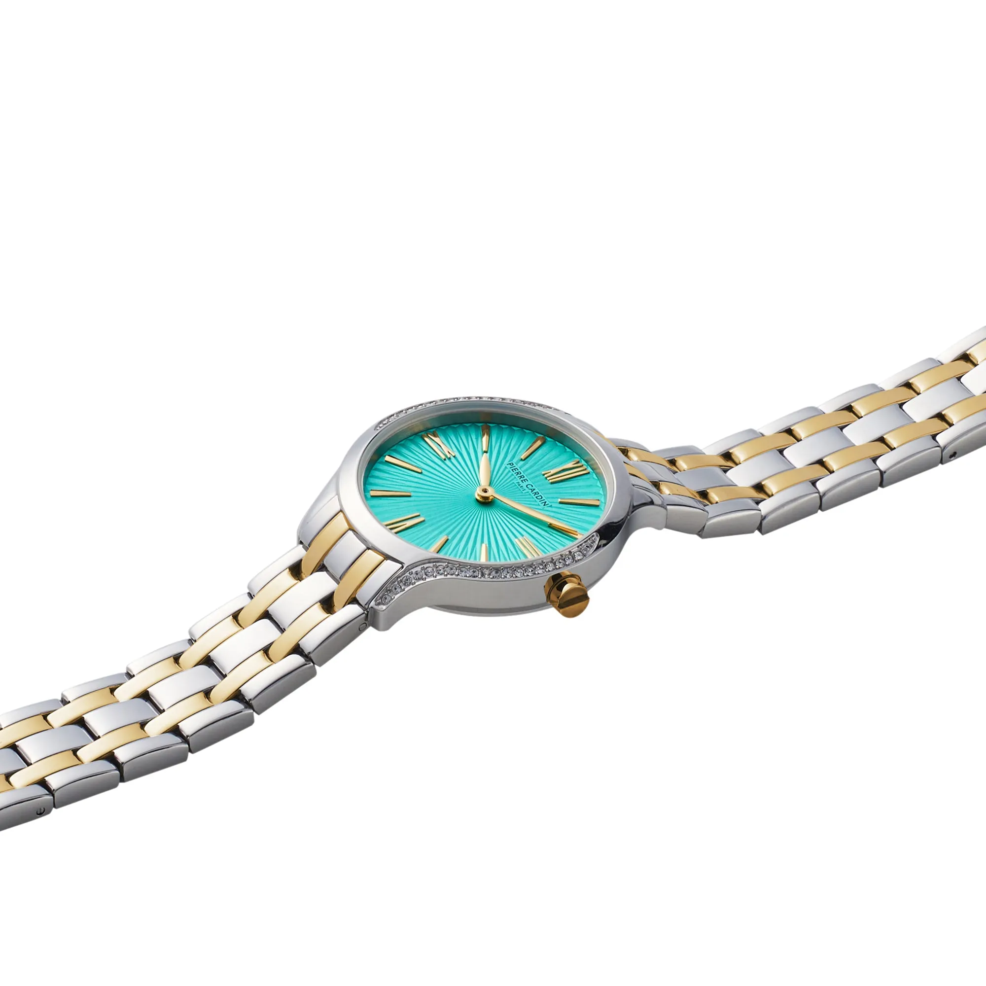 Gaillon Regal Ladies Two tone Gold and Stainless Steel Watch with Tiffany Blue Dial