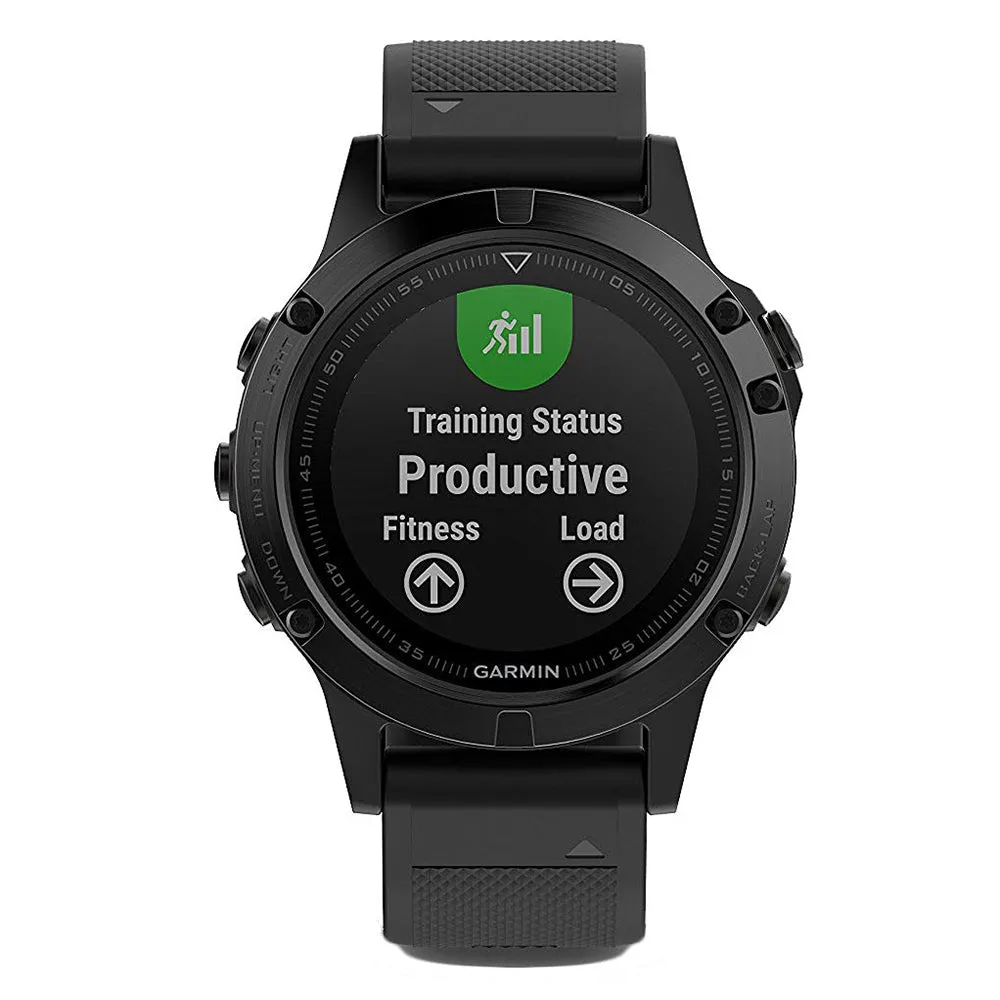 Garmin fenix Black Silicone/Black Heart Rate Tech GPS Smart Watch - 010-01688-31