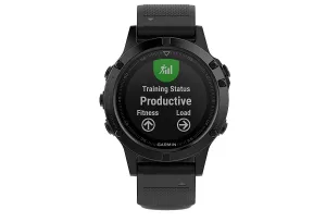 Garmin fenix Black Silicone/Black Heart Rate Tech GPS Smart Watch - 010-01688-31