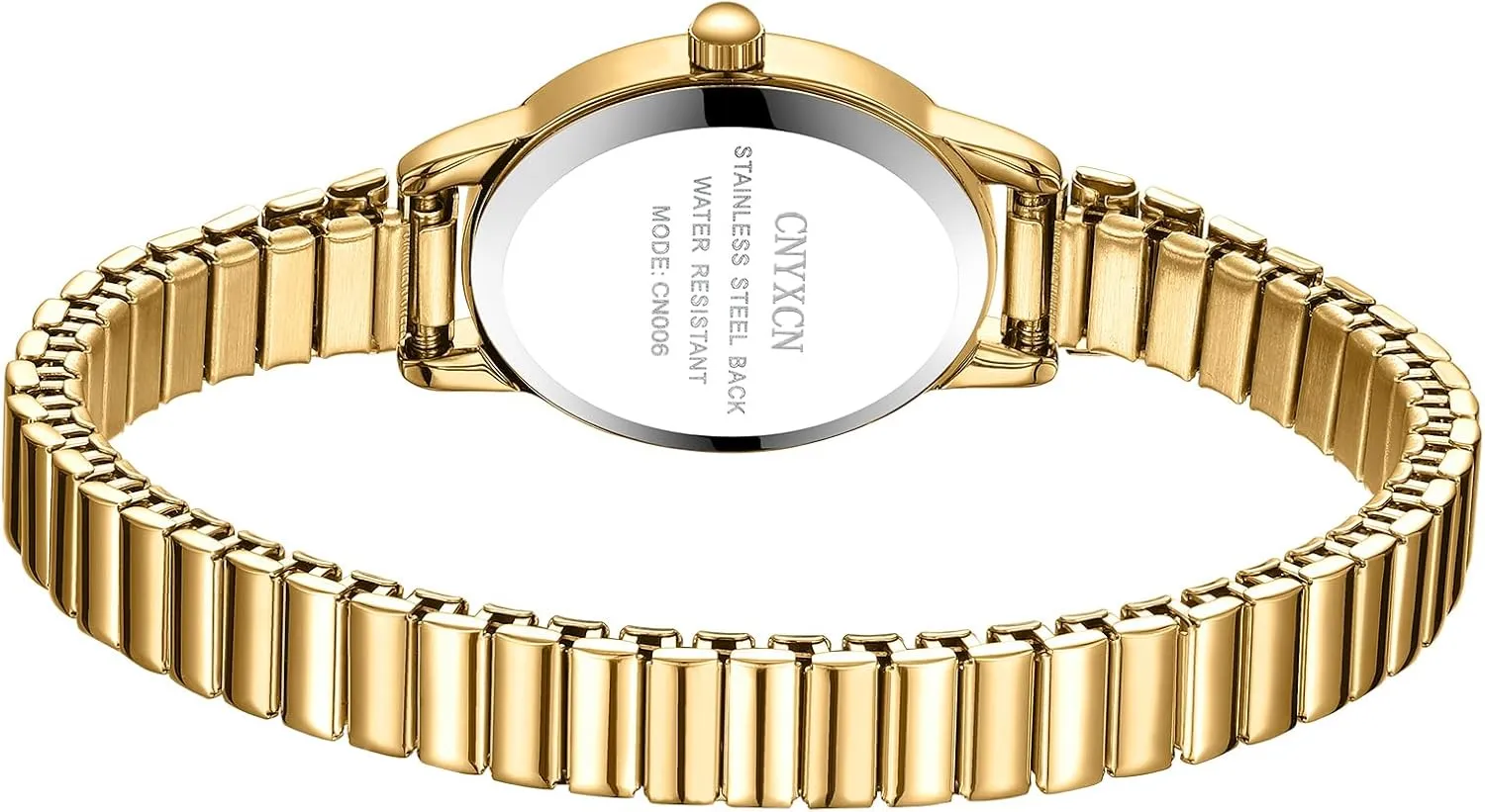 Gold Watches for Women,Easy Reading Analog Watch with Stainless Steel Expansion Band,Water Resistant