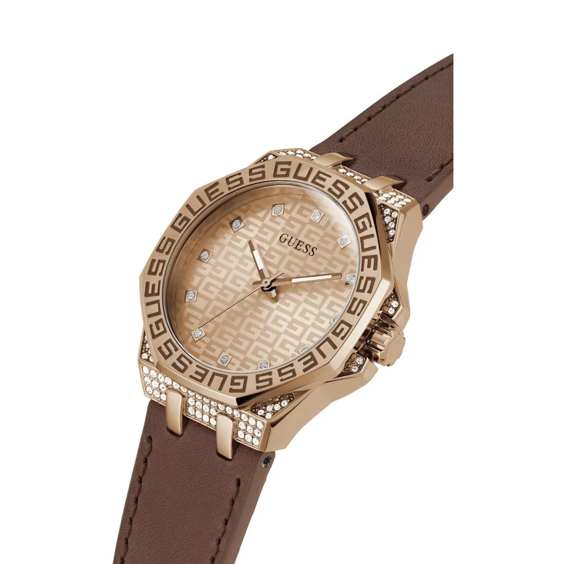Guess Trend 39 mm Size Rose Gold Dial Women Analog Watch - GW0547L2