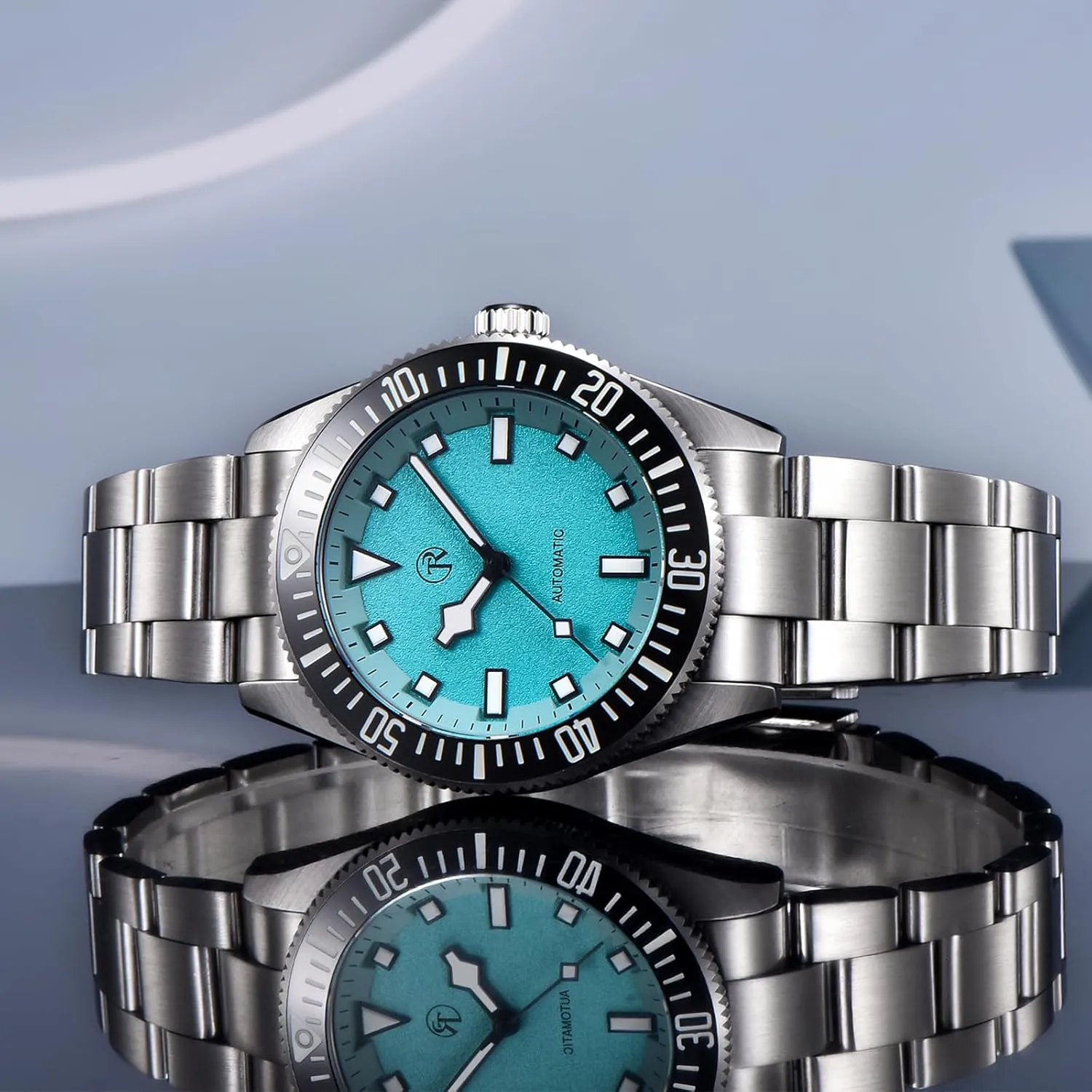 HaiQin Rollstimi 7910 Men's NH35 Automatic Watches Self Winding Stainless Steel Watch for Men 100M Waterproof Ceramic Bezel Screwed Crown Fashion Casual Wristwatch