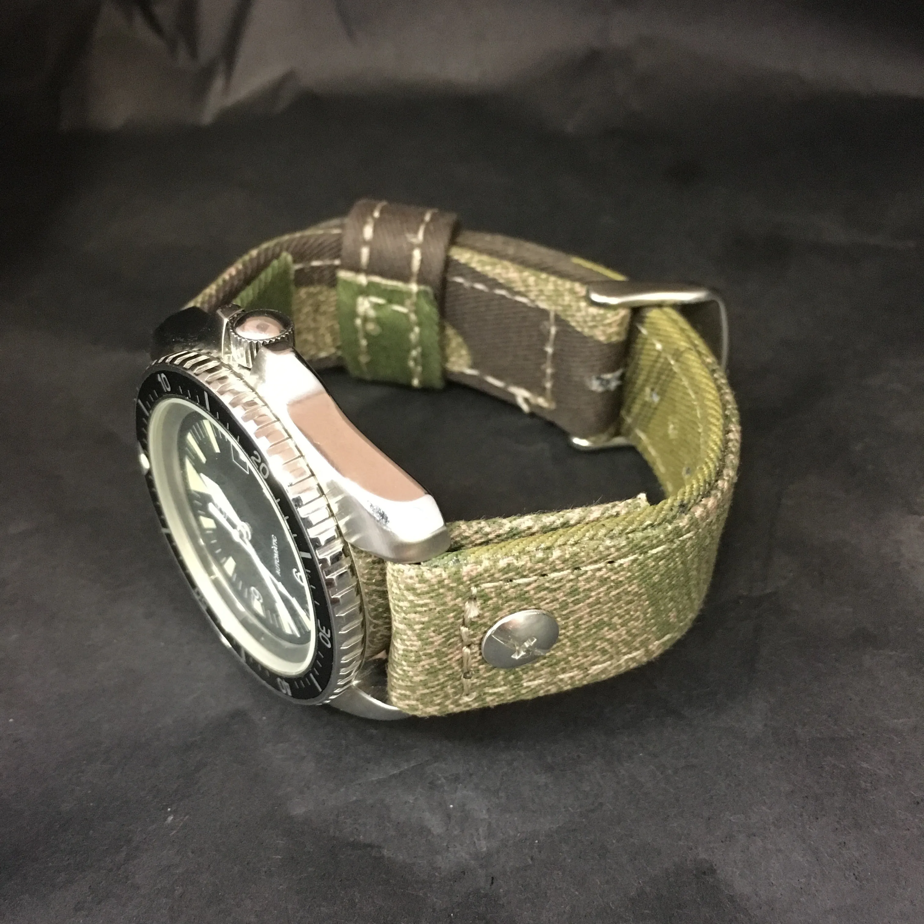 Hand-Made SAS/Para Camouflage Denison Two-Piece Watch Strap