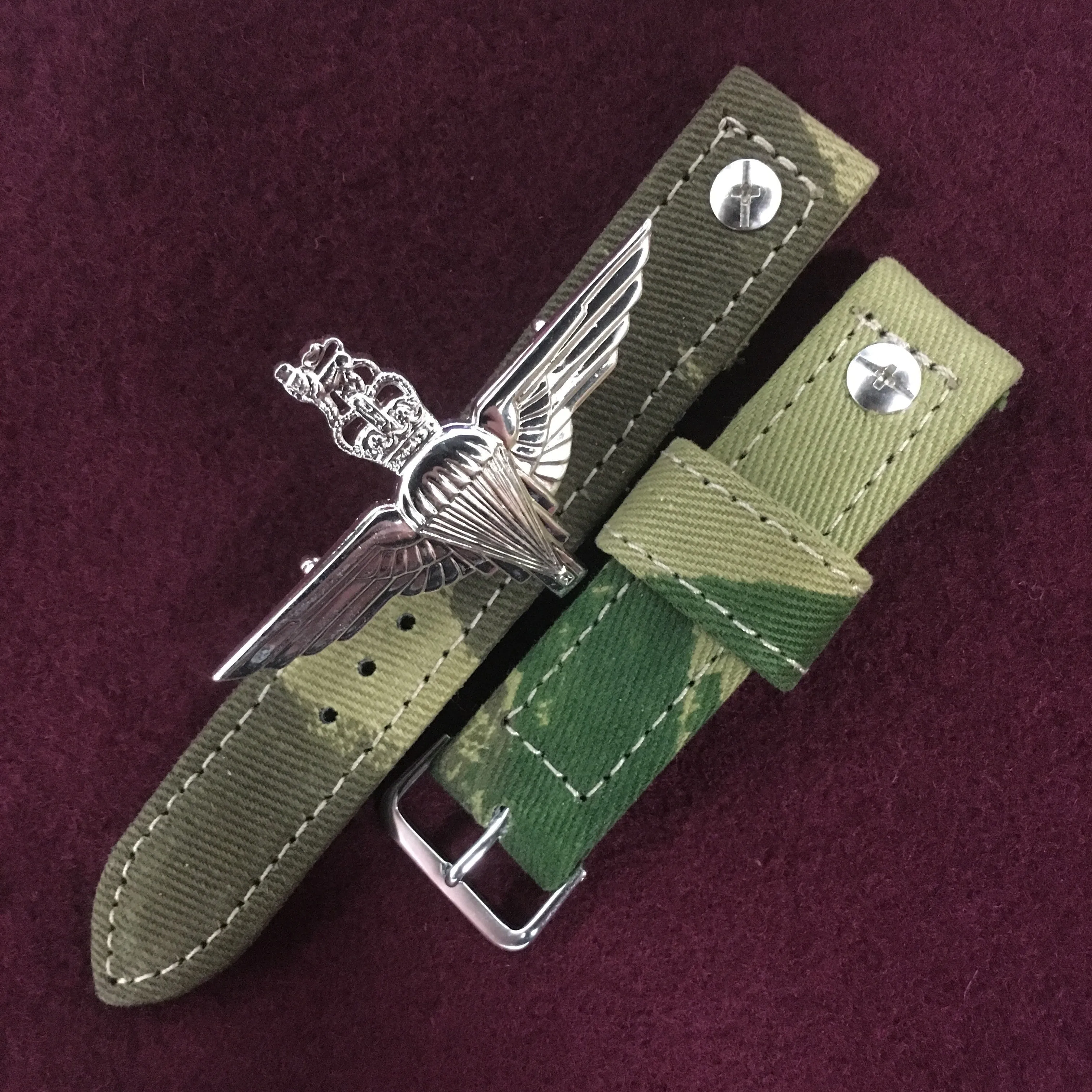 Hand-Made SAS/Para Camouflage Denison Two-Piece Watch Strap