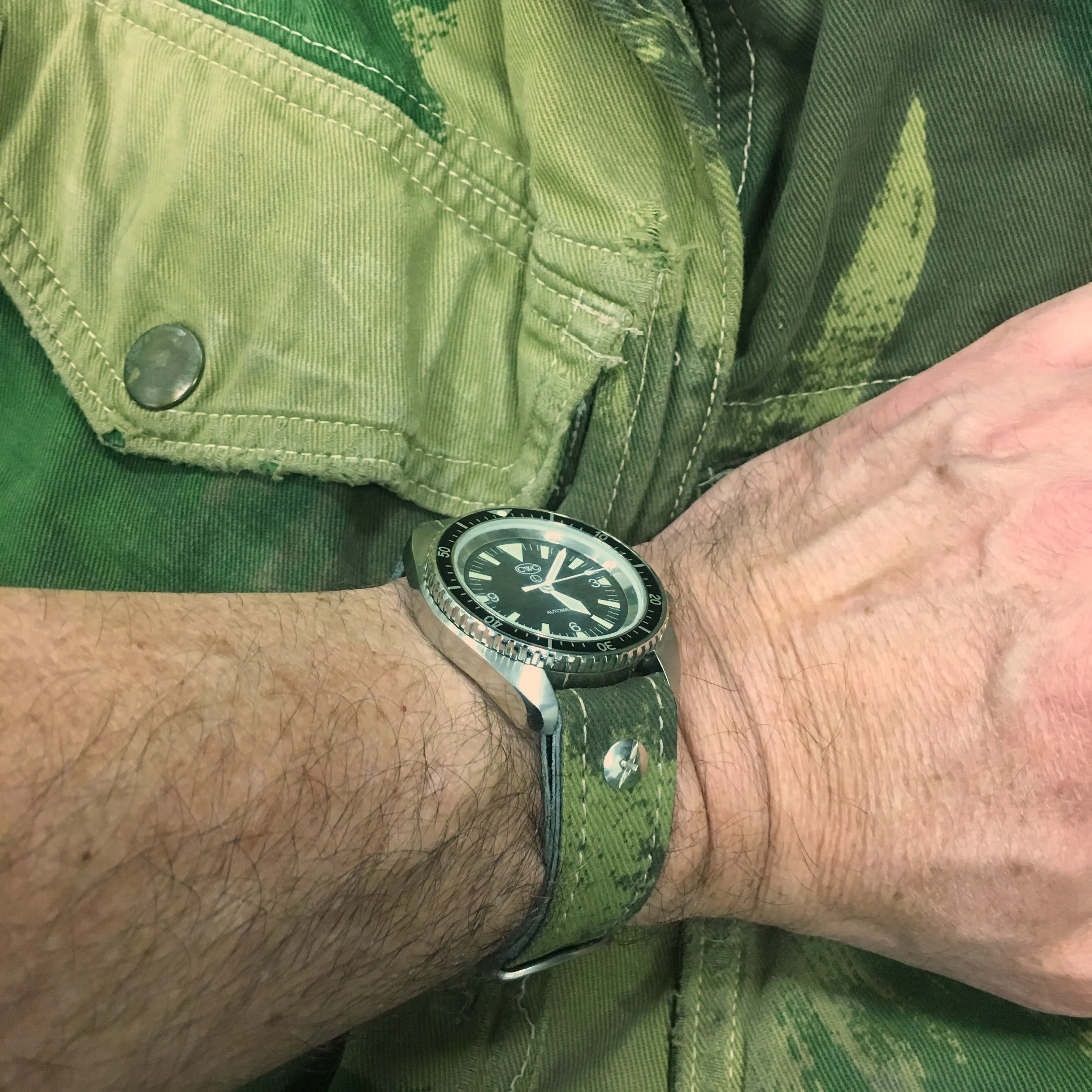 Hand-Made SAS/Para Camouflage Denison Two-Piece Watch Strap