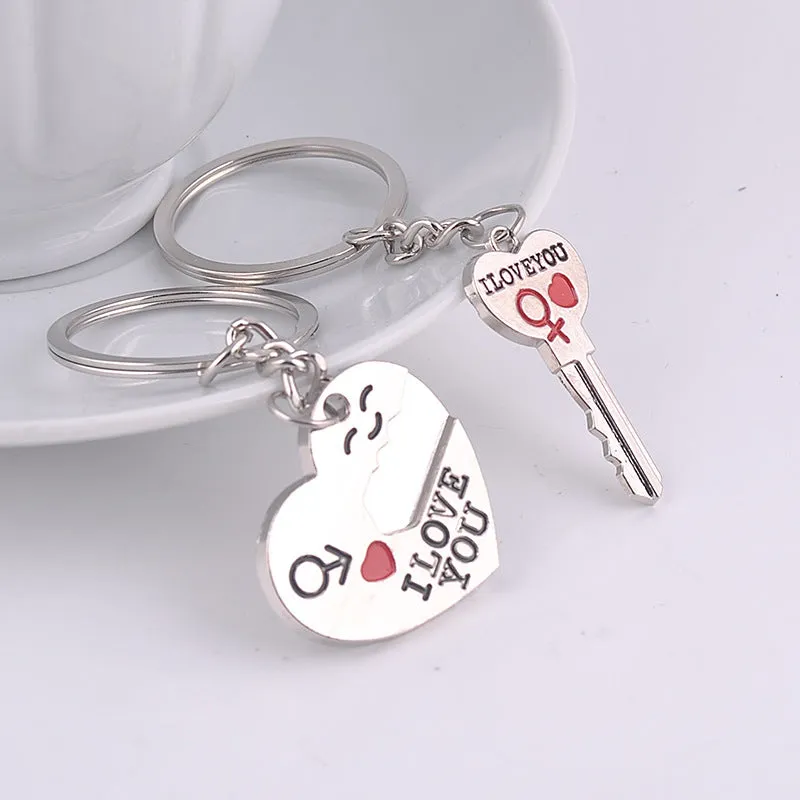 Heart-shaped  English Secret Love Keychain