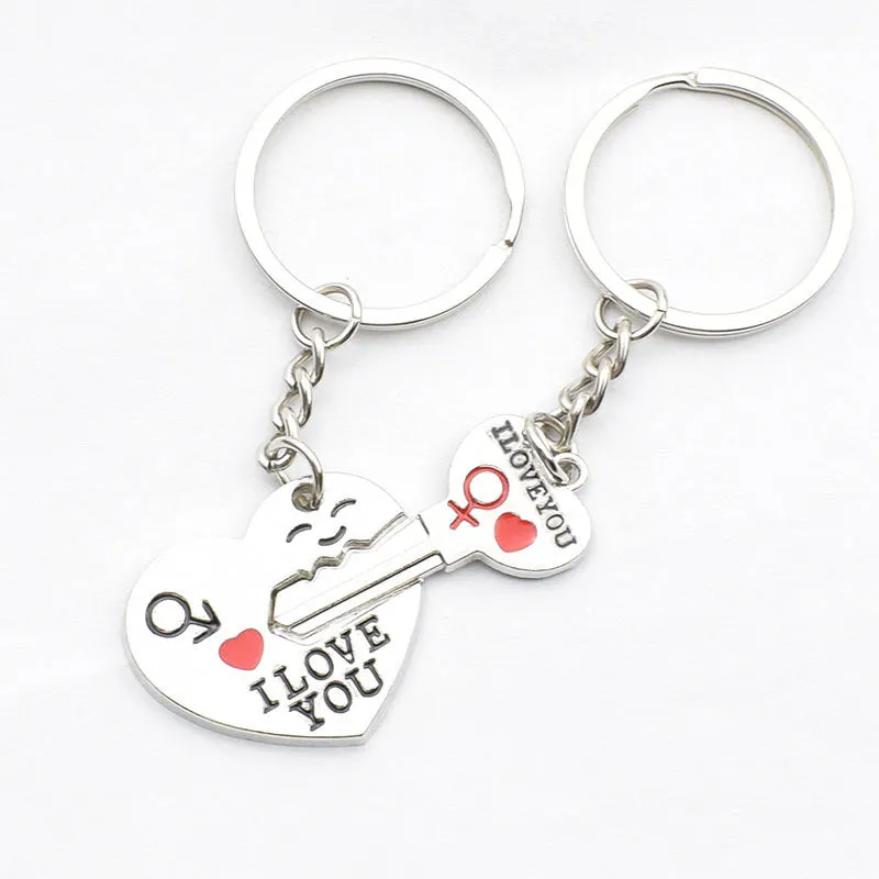 Heart-shaped  English Secret Love Keychain