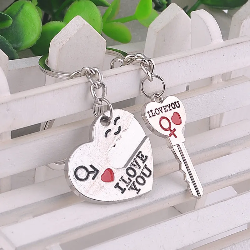 Heart-shaped  English Secret Love Keychain