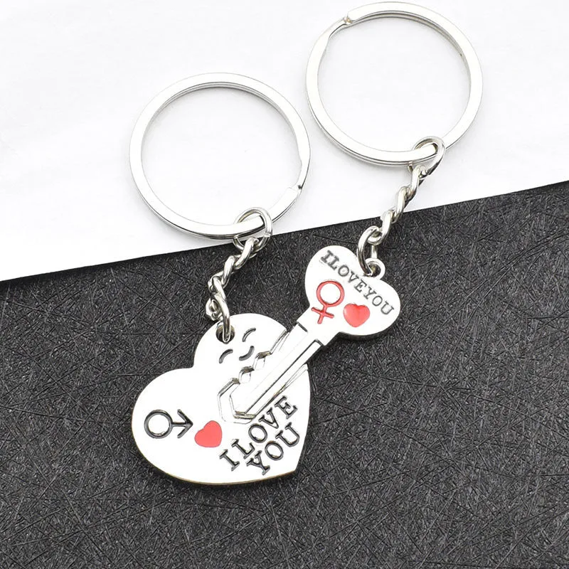 Heart-shaped  English Secret Love Keychain