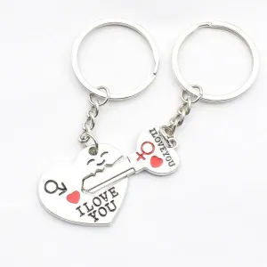 Heart-shaped  English Secret Love Keychain