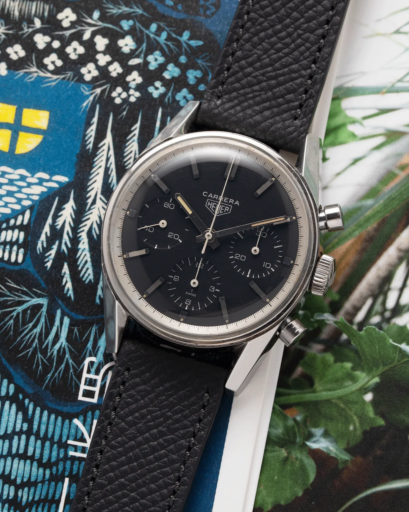 Heuer Carrera 2447N Silver Script