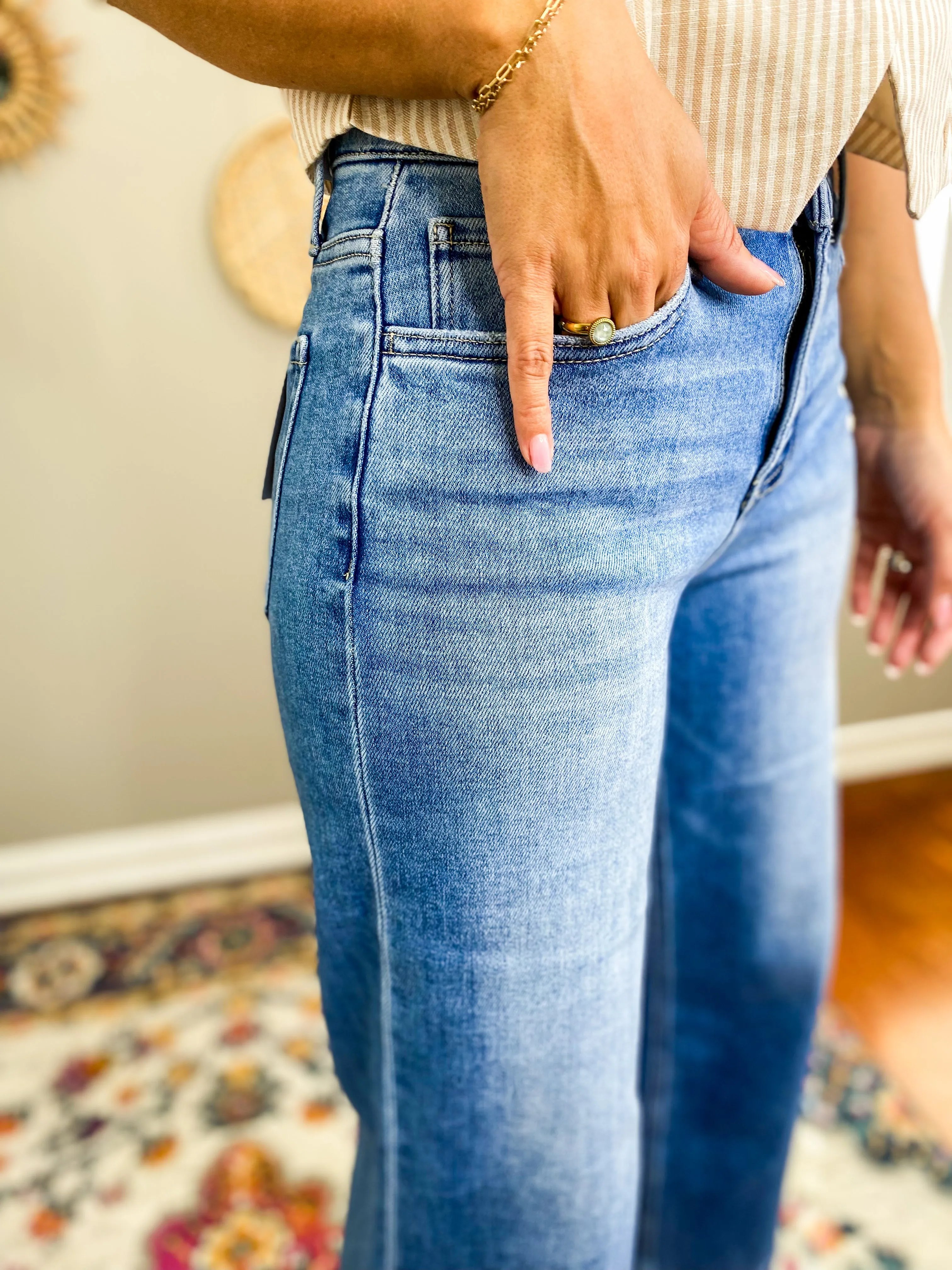 High Rise Wide Leg Jean