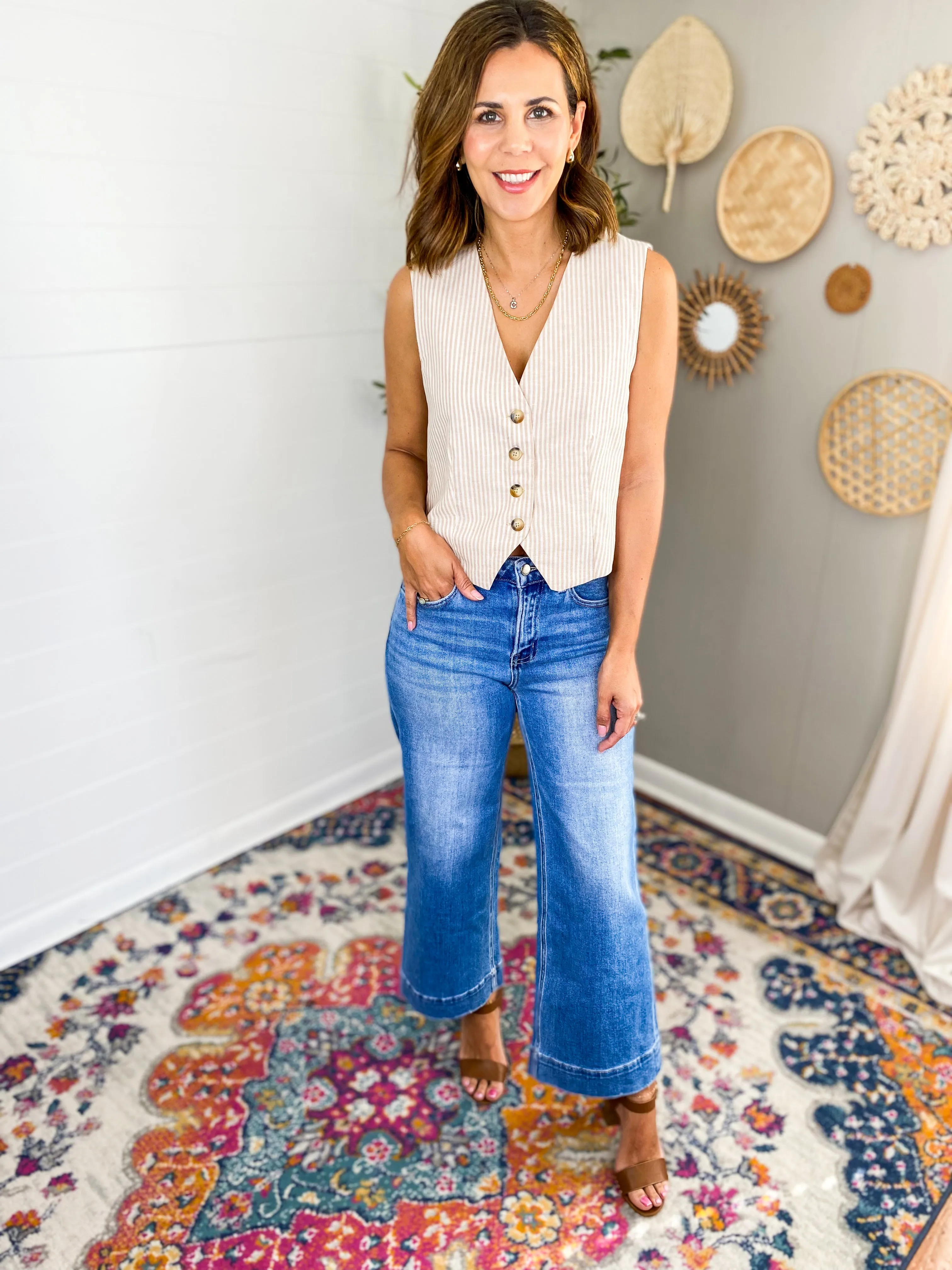 High Rise Wide Leg Jean