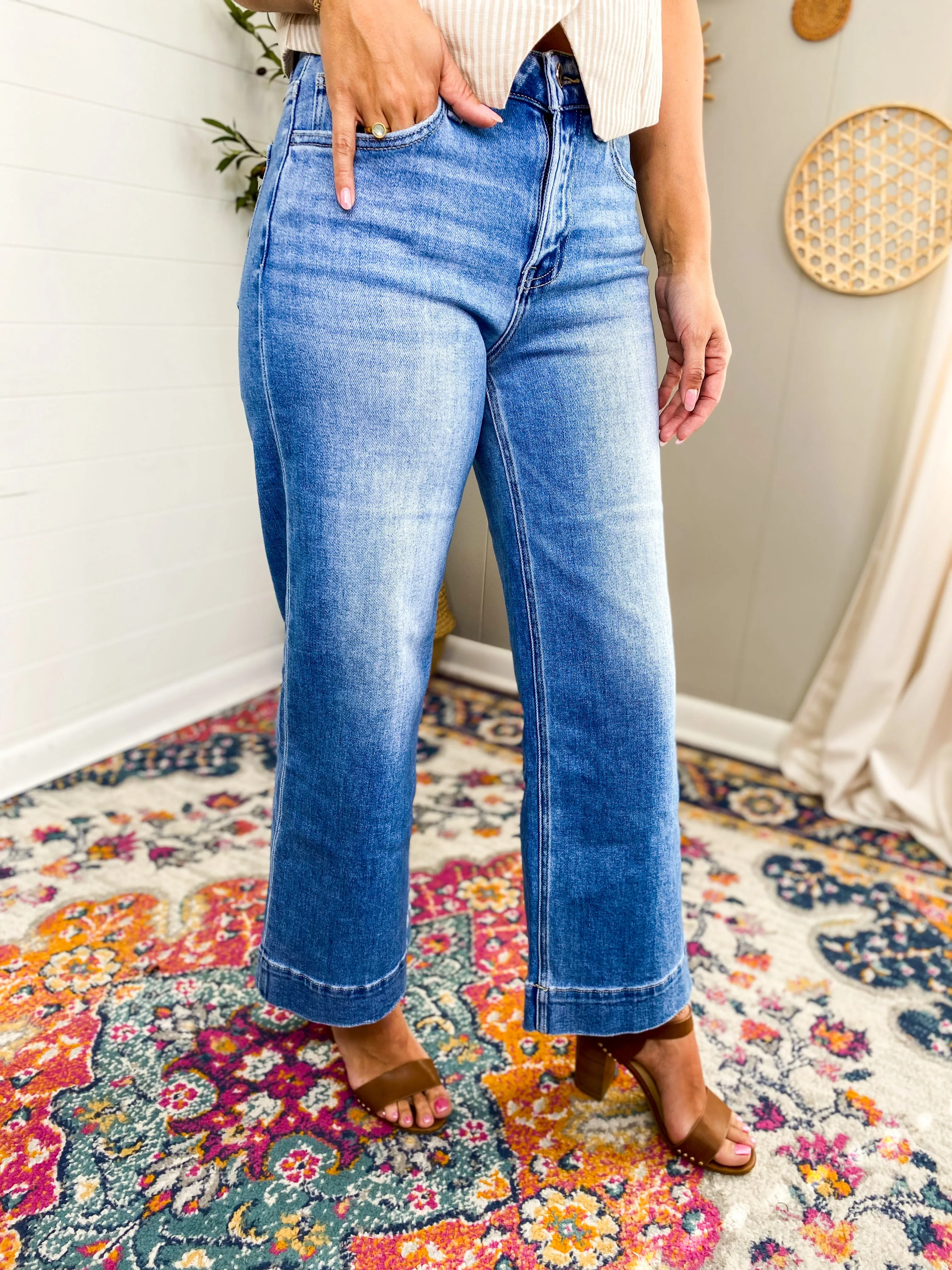 High Rise Wide Leg Jean
